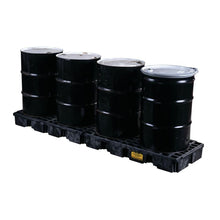 Load image into Gallery viewer, Black 4 Drum Modular Spill Containment Platform With Drain IL | 1647BD - 1647BD - image 4