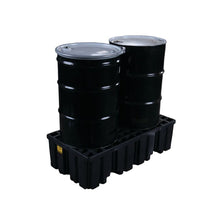 Load image into Gallery viewer, 2 Drum Spill Pallet | Black Plastic, With Drain | 1620B - 1620B - image 4