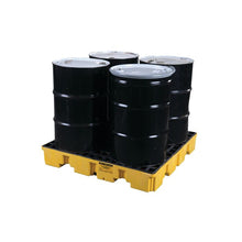 Load image into Gallery viewer, 4 Drum Spill Pallet | Yellow Plastic, With Drain | 1645 - 1645 - image 4