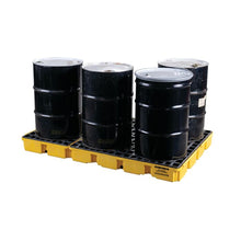 Load image into Gallery viewer, Yellow 6 Drum Modular Spill Containment Platform With Drain | 1686D - 1686D - image 4