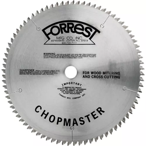 Grizzly Industrial Forrest H4751 - 12" X 1" 80T Atb Cut-Off Saw Blade