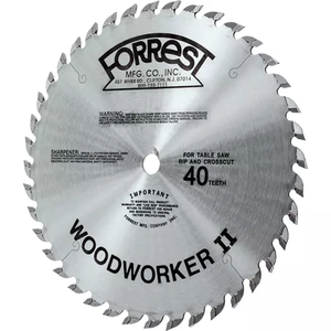 Grizzly Industrial Forrest  H4729 - 10" X 5/8" 40T Atb Ripping Blade