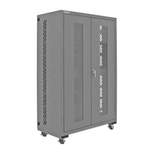 Load image into Gallery viewer, Durham Mobile, Secure, Tool Charging Cabinet, 16 Gauge, 12 Shelves, 2 Drawers, 2 Power Strips, 48 x 24 x 78 - image 5