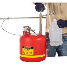 Load image into Gallery viewer, 5 Gallon Plastic Safety Can, with Stainless Steel Piston Pump, Red – #14586 | Justrite - image 5