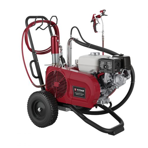 Titan PowrTwin 8900 Plus 3300 PSI @ 2.50 GPM Gas Powered Airless Paint Sprayer - Cart (For California customers only)