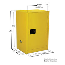 Load image into Gallery viewer, Green 12 Gallon Pesticides Safety Cabinet | 1 Self-Close Door | 891224 - 891224 - image 7