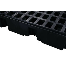 Load image into Gallery viewer, Black 4 Drum Modular Spill Containment Platform With Drain | 1635BD - 1635BD - image 7