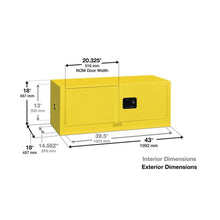 Load image into Gallery viewer, Blue 12 Gal Corrosives/Acids Safety Cabinet | 2 Self-Close Doors, Piggyback | 891322 - 891322 - image 7