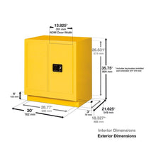Load image into Gallery viewer, 19 Gal Under Fume Hood Corrosives Cabinet | 2 Manual Doors, Neutral | 8831072 - 8831072 - image 8