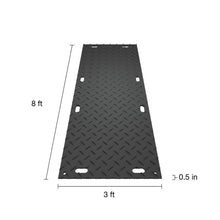 Load image into Gallery viewer, 3' x 8' MambaMAT® Composite Ground Protection Mat, 95 Ton Load Capacity, Black - MM38 - MM38 - image 8