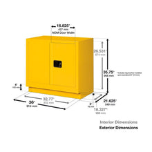 Load image into Gallery viewer, 23 Gal Under Fume Hood ChemCor® Cabinet | Manual Close Doors, Blue | 8837022 - 8837022 - image 8