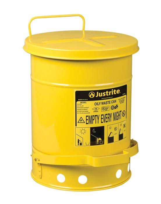 Justrite 09101 CAN, OWC W/FOOT COVER, 6G, YEL