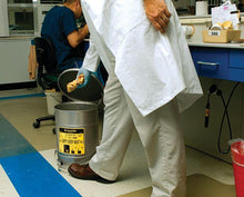 Load image into Gallery viewer, Justrite 6 Gallon, Oily Waste Can, Hands-Free Self-Closing Cover, SoundGard™, Silver - 09104