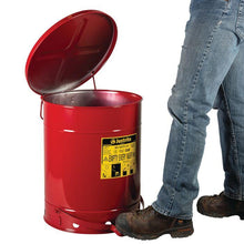 Load image into Gallery viewer, 14 Gallon Red Oily Waste Can, Foot-Operated | 09500