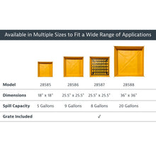 Load image into Gallery viewer, 25.5” x 25.5” x 4” Portable Utility Tray with Grate | 68Gallons | 28587 - 28587 - image 9