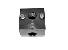 Load image into Gallery viewer, Nickel Plated Steel Unloader Mounting Block with 90 Degree Elbow, 1/2" Female NPT Inlet x 1/2" Female Outlet