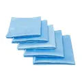 Load image into Gallery viewer, Blue Microfiber Dual-Texture Glass Towel 16" x 16", 350 GSM, 5 Pack