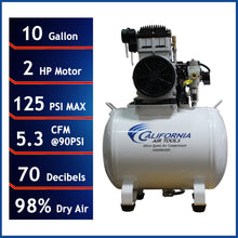 Load image into Gallery viewer, California Air Tools 10020HDCADC Ultra Quiet, Ultra Dry &amp; Oil-Free Air Compressor with Drying System and Automatic Drain Valve