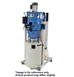 Baileigh Industrial - 3HP 220V 1Ph Cyclone Style Dust Collector, 2111 CFM, 63 Gallon Drum