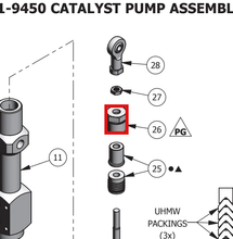 Load image into Gallery viewer, Binks 101-9459 PACKING NUT -- Ref 26, Catalyst Pump Manual 77-2943 [ English ]