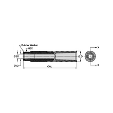 Load image into Gallery viewer, Kennametal SN125-12 Special Venturi BP200 SiAlON Blast Nozzle, 3/4" Bore, 1-1/4" Aluminum Thread - dimension drawing