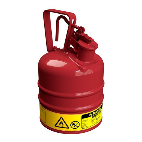 Justrite Steel 1-gallon Type I Safety Can w/ Trigger-handle for flammables