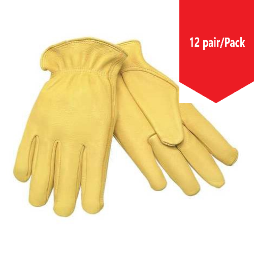 MCR Safety - Deerskin Leather Palm Gloves (12-pk)