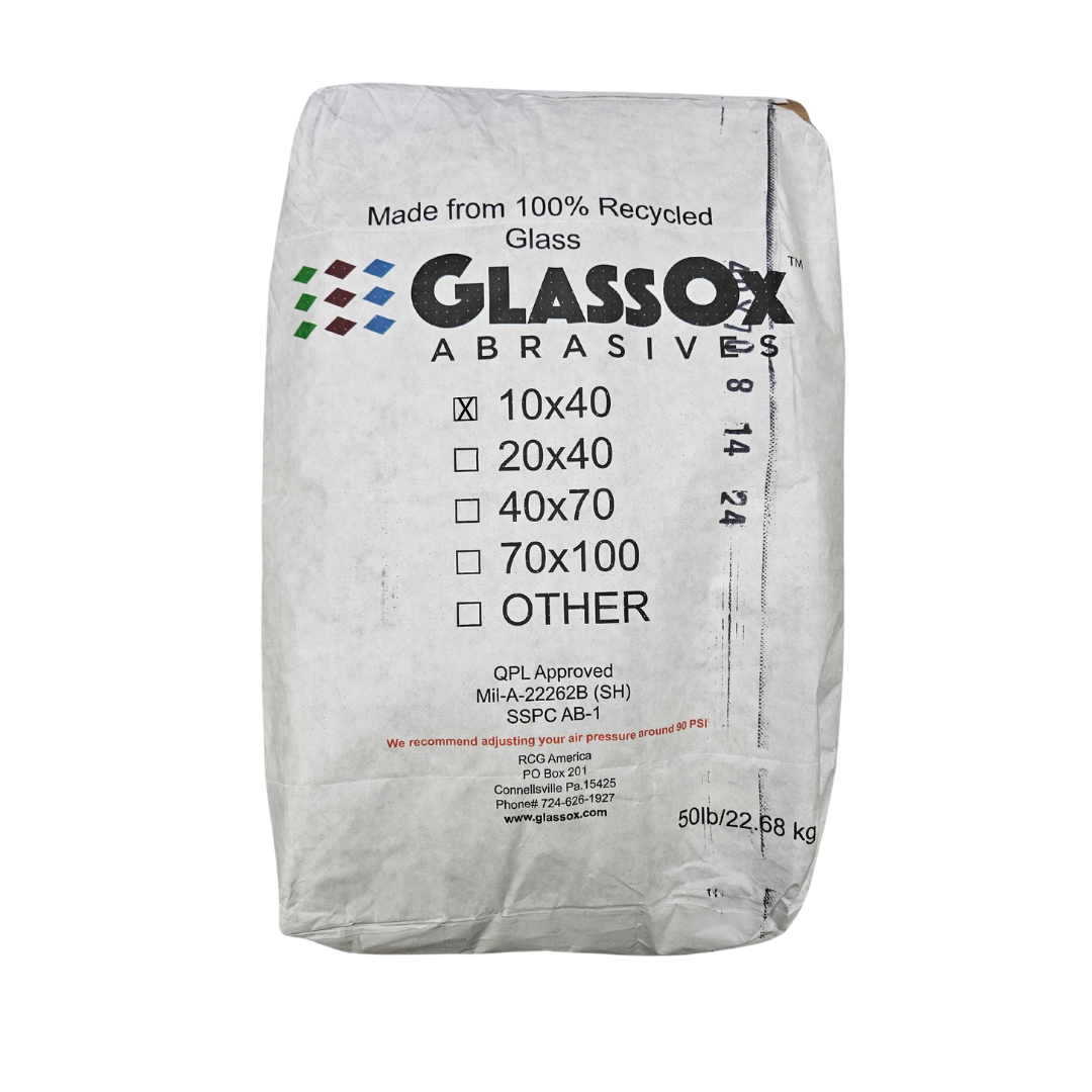 1 Skid of 40 50 lb Bags of Crushed Glass Blast Media