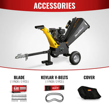 Load image into Gallery viewer, MechMaxx 5 inch E-start KOHLER 429cc Gasoline Engine Powered Wood Chipper, GS1500