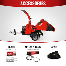 Load image into Gallery viewer, MechMaxx 25hp 750cc Twin Cylinder ZONSEN Petrol Engine 7" Hydraulic Feeding Commerical Wood Chipper, DCH7