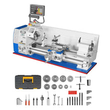 Load image into Gallery viewer, MechMaxx Metal Lathe Machine with DRO 11'' x 30'' High Precision Benchtop 0-2000 RPM Brushless Motor Variable Speed Metal Working Machine 2HP Small Lathe without Stand 1130VD