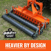 Load image into Gallery viewer, MechMaxx 72" Heavy Duty Soil Pulverizer, Double Spiked Roller, 25 Shanks, Category 1 and 2, 3 Point Hitch Tractor Attachment, TSP72D