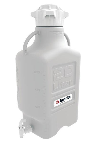 Justrite 20 Liter HDPE Carboy With Spigot, 120mm Cap - 12917
