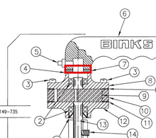 Load image into Gallery viewer, Binks 149-736 LOCKNUT -- Ref 7, 149-873 &amp; 149-874 Quick Mixer Manual 77-2826 EN [ English ]