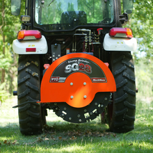 Load image into Gallery viewer, MechMaxx 3-Point PTO Stump Grinder with 44 Carbide Teeth (PTO Shaft Included with Slip Clutch), for 35-80HP Tractor, SG28