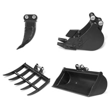 Load image into Gallery viewer, MechMaxx 4-Piece Mini Excavator Attachment Set for Mini Compact Excavator ( SKU: 150530; 150531; 150532 )