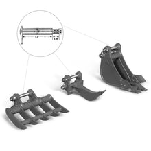 Load image into Gallery viewer, MechMaxx Attachment Set for Mini Compact Excavator MEC17, MEC17PRO (SKU: 150533; 150534）