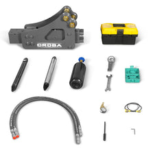 Load image into Gallery viewer, MechMaxx Hydraulic Breaker Hammer for Mini Compact Excavator MEC17, MEC17PRO, 360 J Impact Energy, 700-1200 Bpm (SKU: 150533; 150534）