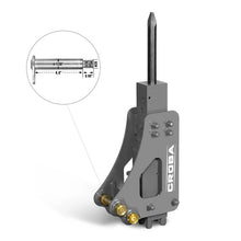 Load image into Gallery viewer, MechMaxx Hydraulic Breaker Hammer for Mini Compact Excavator MEC17, MEC17PRO, 360 J Impact Energy, 700-1200 Bpm (SKU: 150533; 150534）