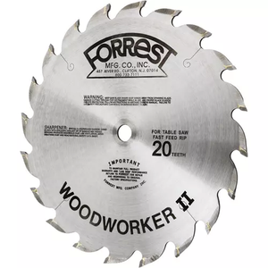 Grizzly Industrial Forrest T20778 - Woodworker Ii 10" X 5/8" 20T Fast Feed Rip Blade