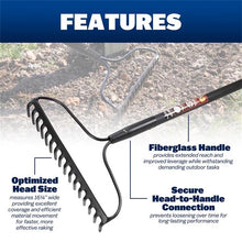 Load image into Gallery viewer, Marshalltown 16BRS 16-Tine Bow Rake Standard - Fiberglass