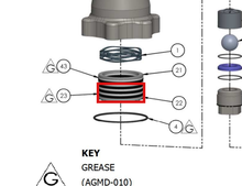 Load image into Gallery viewer, Binks 192921 Ø66.5 CHEVRON - UHMWPE -- Ref 23, FX420XX-XXX Fluid Section Manual 77-3281 EN [ English ]