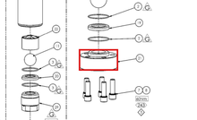 Load image into Gallery viewer, Binks 192992 440 INLET SEAT RETAINER -- Ref 21, FX440 Fluid Section Manual 77-3282 [ English ]