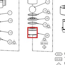 Load image into Gallery viewer, Binks 193603 PISTON CAGE RETAINER -- Ref 29, FX440 Fluid Section Manual 77-3282 [ English ]