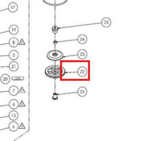 Load image into Gallery viewer, Binks 193784 BOTTOM SHOVEL PLATE -- Ref 22, FX115 Fluid Section Manual 77-3277 EN [ English ]