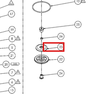 Load image into Gallery viewer, Binks 193785 TOP SHOVEL PLATE -- Ref 23, FX115 Fluid Section Manual 77-3277 EN [ English ]