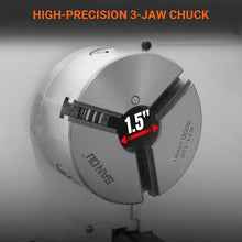 Load image into Gallery viewer, MechMaxx 1.5 HP 10'' x 30'' Combination Lathe Milling Drilling Machine, 1.5'' Spindle Bore, 0-2000 RPM Variable Speed, High Precision Benchtop Lathe for Metalworking – Without Stand 1030VC