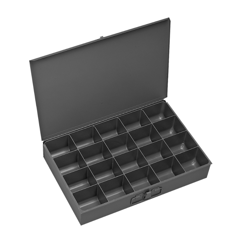 Durham 206-95 Small Steel Compartment Box, 20 Openings