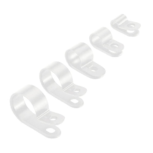 (25) White Nylon Moulding Clip