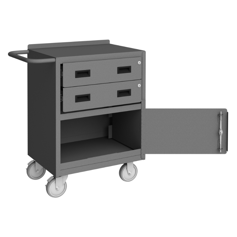 Durham 2201-95 Mobile Bench Cabinet, 2 Drawers, 18-1/4 X 30-1/8 X 36-3/8